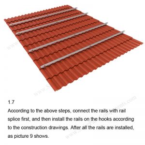 Solar Tile Roof Hooks Installation-SPC-RF-IK03-DR-1.7