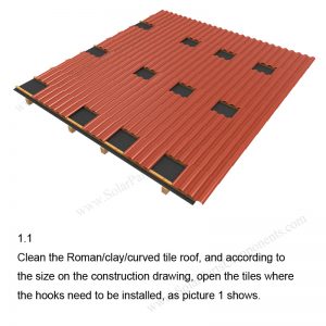 Solar Tile Roof Hooks Installation-SPC-RF-IK04-DR-1.1