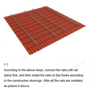 Solar Tile Roof Hooks Installation-SPC-RF-IK04-DR-1.7