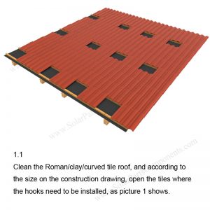 Solar Tile Roof Hooks Installation-SPC-RF-IK05-DR-1.1