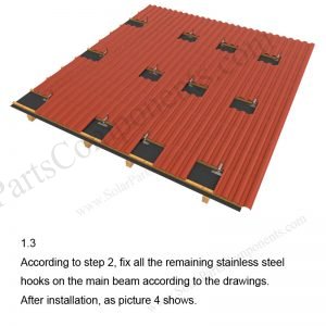 Solar Tile Roof Hooks Installation-SPC-RF-IK05-DR-1.3