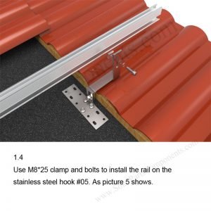 Solar Tile Roof Hooks Installation-SPC-RF-IK05-DR-1.4