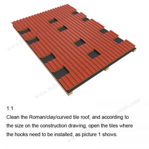 Solar Tile Roof Hooks Installation-SPC-RF-IK06-DR-1.1