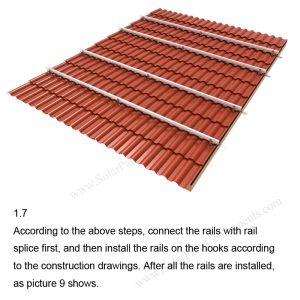 Solar Tile Roof Hooks Installation-SPC-RF-IK06-DR-1.7