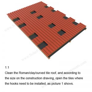 Solar Tile Roof Hooks Installation-SPC-RF-IK07-DR-1.1