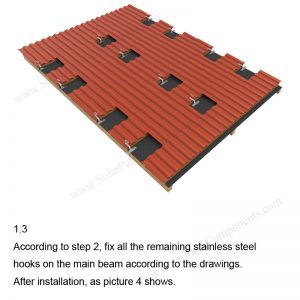 Solar Tile Roof Hooks Installation-SPC-RF-IK07-DR-1.3