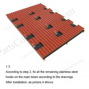 Solar Tile Roof Hooks Installation-SPC-RF-IK08-DR-1.3
