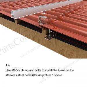 Solar Tile Roof Hooks Installation-SPC-RF-IK08-DR-1.4