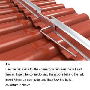 Solar Tile Roof Hooks Installation-SPC-RF-IK08-DR-1.6-1