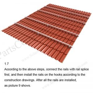 Solar Tile Roof Hooks Installation-SPC-RF-IK08-DR-1.7