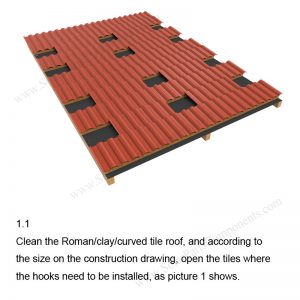 Solar Tile Roof Hooks Installation-SPC-RF-IK09-DR-1.1