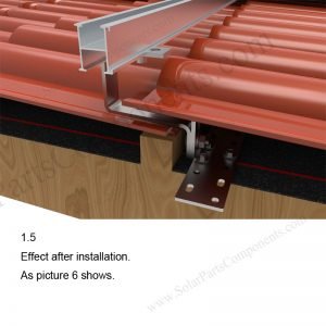 Solar Tile Roof Hooks Installation-SPC-RF-IK09-DR-1.5