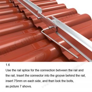 Solar Tile Roof Hooks Installation-SPC-RF-IK09-DR-1.6-1