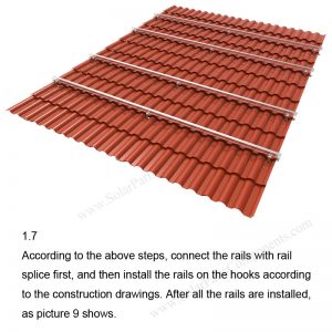 Solar Tile Roof Hooks Installation-SPC-RF-IK09-DR-1.7