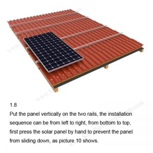 Solar Tile Roof Hooks Installation-SPC-RF-IK09-DR-1.8