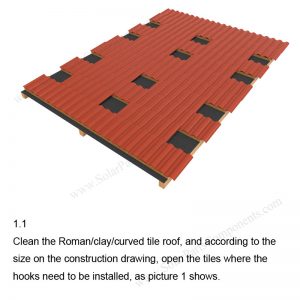 Solar Tile Roof Hooks Installation-SPC-RF-IK10-DR-1.1