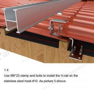 Solar Tile Roof Hooks Installation-SPC-RF-IK10-DR-1.4