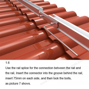 Solar Tile Roof Hooks Installation-SPC-RF-IK10-DR-1.6-1