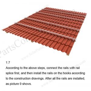 Solar Tile Roof Hooks Installation-SPC-RF-IK10-DR-1.7