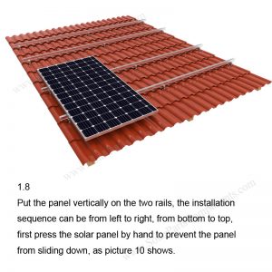 Solar Tile Roof Hooks Installation-SPC-RF-IK10-DR-1.8