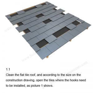 Solar Tile Roof Hooks Installation-SPC-RF-IK11-DR-1.1