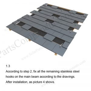 Solar Tile Roof Hooks Installation-SPC-RF-IK11-DR-1.3