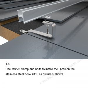 Solar Tile Roof Hooks Installation-SPC-RF-IK11-DR-1.4