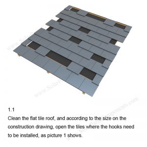 Solar Tile Roof Hooks Installation-SPC-RF-IK12-DR-1.1