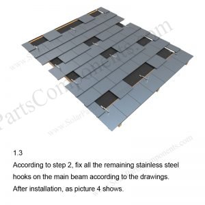 Solar Tile Roof Hooks Installation-SPC-RF-IK12-DR-1.3