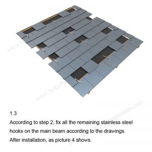 Solar Tile Roof Hooks Installation-SPC-RF-IK12-DR-1.3