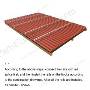 Solar Tile Roof Hooks Installation-SPC-RF-IK15-DR-1.7