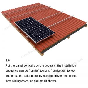 Solar Tile Roof Hooks Installation-SPC-RF-IK15-DR-1.8