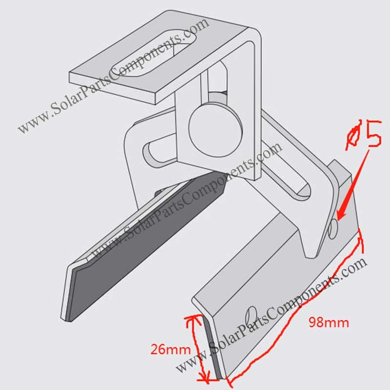 adjustable clamp for metal roof