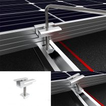 Asphalt shingle solar mount mid clamps