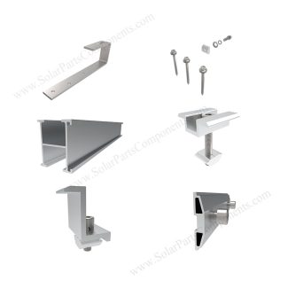 solar asphalt shingle mounting kits