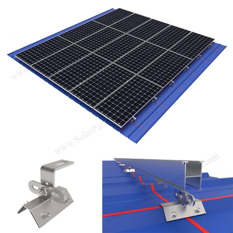 Trapezoidal metal roof with clamps, SPC-RF-CK02-HR Trapezoidal metal roof with clamps, SPC-RF-CK02-HR