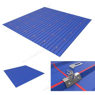 trapezoidal metal roof mount with brackets