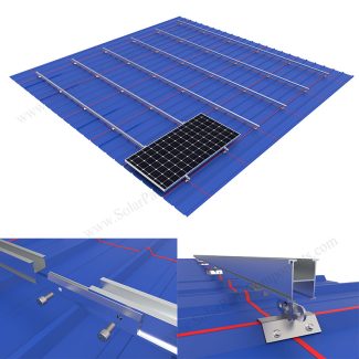 trapezoidal sheet metal roof with hooks
