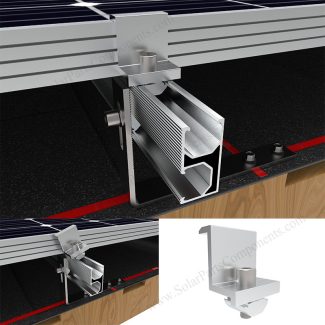 solar panel shingle mounting system end clamps