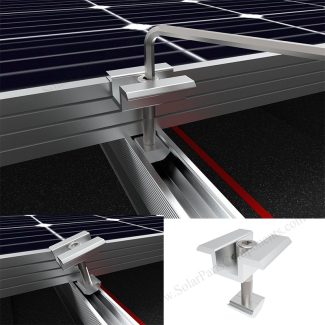 PV panel shingle mounting systems mid clamps