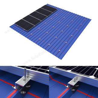 rail-less solar roof racking system