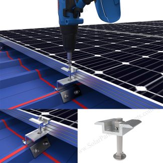 rail-less solar roof racking system
