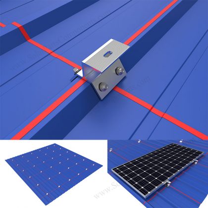 Railless solar metal roof clamps for mounting system