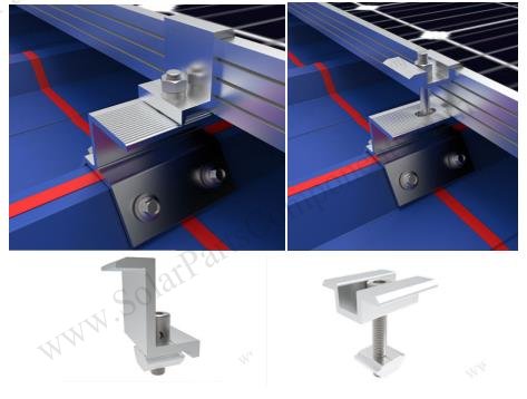 rail-less solar metal roof clamps