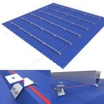 solar metal roof system mounts with aluminum clamps