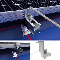 solar metal roof racking system with aluminum end clamps