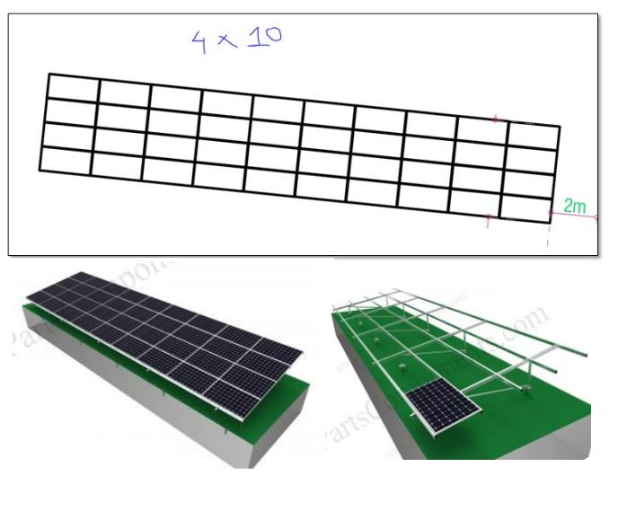 Solar panel ground mounting landscape factory