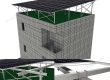 BIPV roof system for flat concrete rooftop