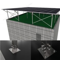 flat roof solar racking system BIPV
