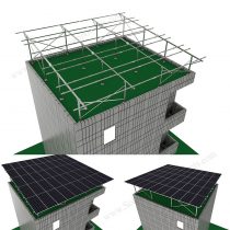 BIPV flat roof solar racking
